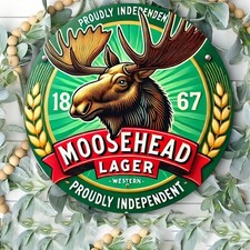 Vintage Moosehead Beer Sign - 8