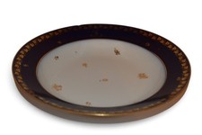 Antique Sèvres Porcelain Navy Blue Gold Ivy Monogram Bowl 1921/1924 France picture