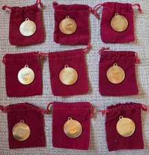 LOT of NINE 2019 Kennedy Space Center Holiday Medallion Ornaments w/ Bag, Rare picture