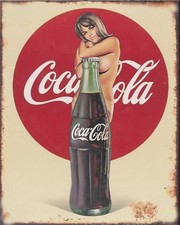 Vintage 12x16in aluminum soda sign reproduction picture