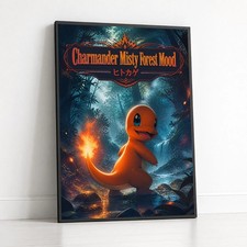 Poster Pokemon - Charmander Misty Forest Mood Art Print picture