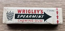 1 Vintage 1960s 1970s Pack Of Wrigley’s  Spearmint Gum RARE Sealed picture