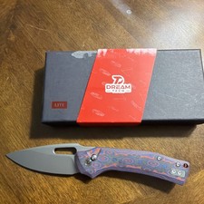 DREAMTECH D4542MR Micarta Button Actuated LinerLock. picture
