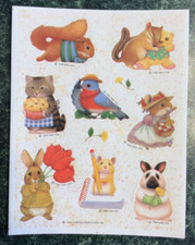 VTG 1988 1989 Hallmark Woodland CRITTERS Squirrel Mouse Bird Rabbit Chipmunk HTF picture