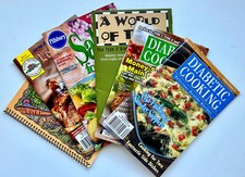 Lot of 6 Low-Carb Diabetic & Salad Cookbooks Pillsbury Ethnic Diabetic Cooking picture