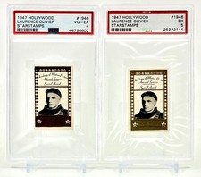 1947 Hollywood Star Stamp LAURENCE OLIVIER 1946 Academy Special Award PSA 4 + 5 picture