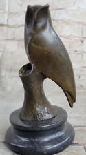 Handcrafted Modern Art Abstract Owl Bird Bronze Sculpture Figurine Figure Statue picture