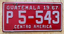 1967 GUATEMALA CENTRO AMERICA LICENSE PLATE 