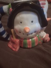 Vintage 1999 Let it Snow Snowman Mug picture