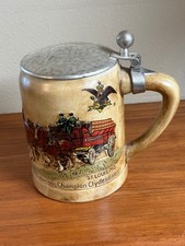 Vintage Budweiser Champion Clydesdales Lidded Beer Stein by Ceramarte in Brazil picture
