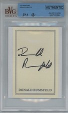 Donald Rumsfeld- Signed Bookplate, Encapsulated picture