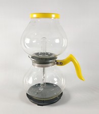 PYREX Silex Vintage Fairfax Vacuum Coffee Maker Yellow Bakelite Glass 8 Cup MCM picture