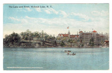 The Lake and Hotel Mohonk Lake New York NY Postcard Posted 1910 Boats picture