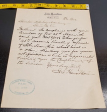 May 1922 John Hamilton letter - Dallas Texas picture