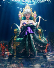 1:6 Ursula Sea Witch UNPAINTED Resin Garage Kit Figure Statue picture