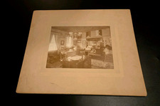 Antique Yale University Dorm Room Interior Cabinet Photo Circa 1902 Pennants picture