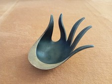 Vintage Walter Bosse Austria Patinated Bronze Hand Tray Authentic MCM picture