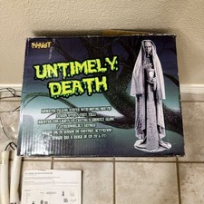 Spirit Halloween 2014 RARE Untimely Y Death Animated 100% COMPLETE w/BOX Tested picture