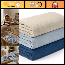 Muslin Swaddle Blankets for Newborn, 3 Pack Breathable Soft Receiving Blanket, L picture