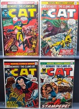 THE CAT #1 2 3 4 1-4 MARVEL 1972 GREER GRANT CLASSIC SEVERIN STARLIN MOONEY MORE picture