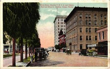Tampa FL Street Scene Y.M.C.A. Citizens Bank Octochrome Postcard picture