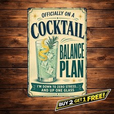 Funny Gin and Tonic Diet Metal Sign Retro Women Bar Pub Wall Decoration picture