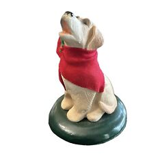 Byers Choice Carolers Dog Yellow Lab Red Scarf Ceramic Labrador Vintage 1993 picture