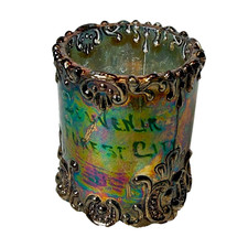 FOREST CITY IOWA IA Antique Depression Glass Souvenir TRINKET  picture