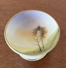 Vintage Antique Hand Painted Porcelain Nippon Footed Salt Dish Cellar picture