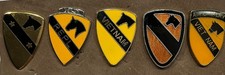 Collection of 5 Versions of US Army 1st Cavalry Regiment Unit Crest Pins picture