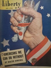 1942 Liberty Magazine WWII American Homefront Aug 1 picture
