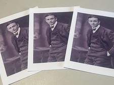 Harry Houdini in relaxed pose with hands in pockets, a striking image HQ Reprint picture