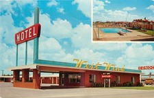 West Wind Motel Midland Texas Vintage Postcard  Swimming Pool Dexter Press 1950s picture