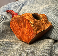 Brooks White Handmade Plateau Briar Freehand Pipe | Two-Tone Stain | Wisconsin picture