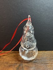 Steuben Snowman Glass 2010 (Retired) Hand Blown Ornament picture
