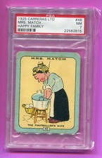 1925 CARRERAS LTD. TOBACCO HAPPY FAMILY CIGARETTE CARD #48 MRS. MATCH PSA 7 picture