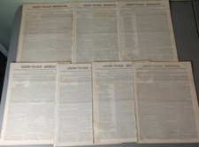 RARE 1834 1835 New York Mirror Newspaper Lot 7 Issues Walt Whitman Literature picture