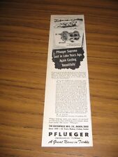1945 Print Ad Pflueger Fishing Reels Enterprise Mfg Akron,OH picture