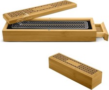 Wooden Incense Holder Burner with Storage - Incense Stick Holder & Ash Catcher picture