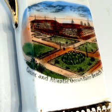 PALM BEACH , FLORIDA FL Antique VTG 1900s CASINO ATLANTIC OCEAN Souvenir Vase picture