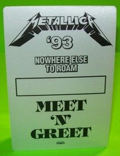Metallica Backstage Concert Pass Original 1993 Hard Rock Heavy Metal Music picture
