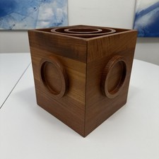Vintage Dansk Teak Cube Bullseye Ice Bucket Jens Quistgaard Denmark picture