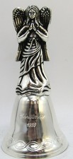 Madison Avenue 1999 Silverplate Angel Bell Making Spirits Brights New NIB picture