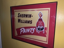 Sherwin Williams Paint Painter Hardware Store Garage Shop Retro Advertising Sign picture