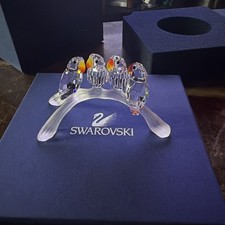 Swarovski Baby Lovebirds Crystal Figurine On a Branch # 199123 COA & Box picture