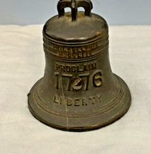 Vintage 1776-1926 Philadelphia Sesquicentennial Cast Iron Liberty Bell Bank picture