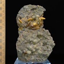Dogtooth Calcite crystal points & sparkly Zeolite Heulandite India 638ct picture