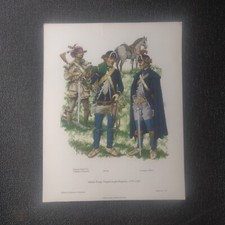 Plate 752 Military Uniforms in America Print Illinois Troop, Virginia Dragoons picture