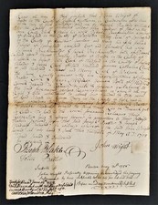1758 antique COLONIAL DEED boston georgetown me  picture
