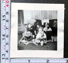 1942 Children Dressed in Halloween Costumes Vintage BW Photo Snapshot picture